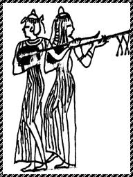 Горельеф паросского мрамора 4-го века до нашей эры, молодая очаровательная девушка, играет на гитаре